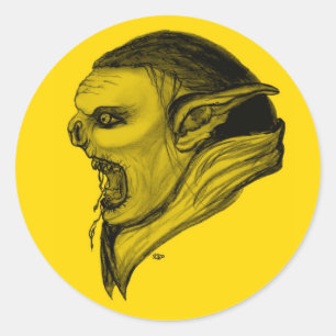 Adesivo Redondo design Troll