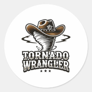Adesivo Redondo Design único Cowboy Wrangler Tornado Wrangler Wran