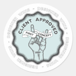 Adesivo Redondo Designer ganha nº 1