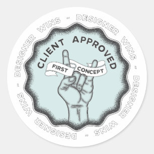 Adesivo Redondo Designer ganha nº 1