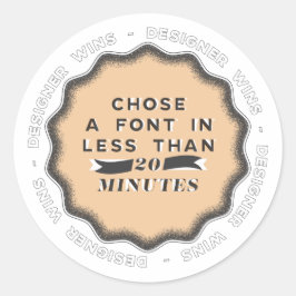 Adesivo Redondo Designer ganha nº 2