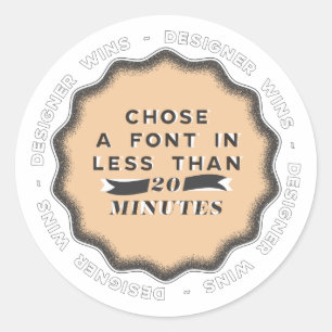 Adesivo Redondo Designer ganha nº 2