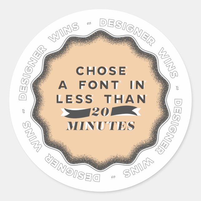 Adesivo Redondo Designer ganha nº 2 (Frente)