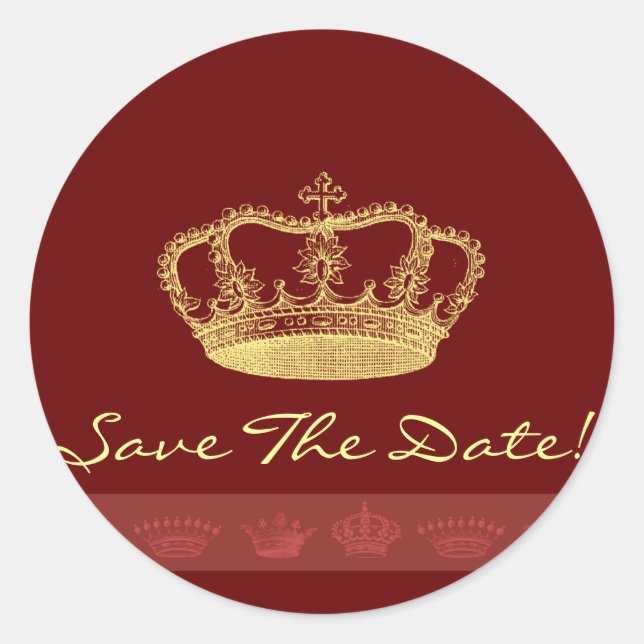 Adesivo Redondo Designs da Coroa (Frente)