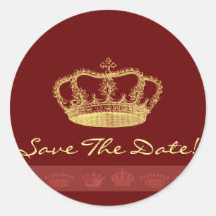 Adesivo Redondo Designs da Coroa