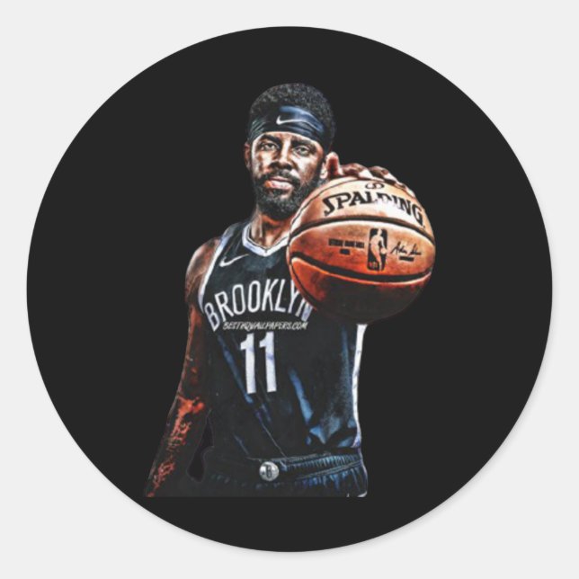 Adesivo Redondo Designs de basquetebol (Frente)