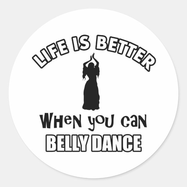 Adesivo Redondo Designs de Bellydancing (Frente)
