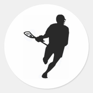 Adesivo Redondo Designs de Lacrosse Vinheta IRock