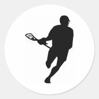 Adesivo Redondo Designs de Lacrosse Vinheta IRock