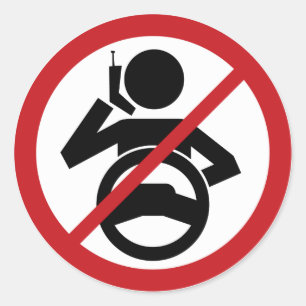 Adesivo Redondo Desligue e dirija