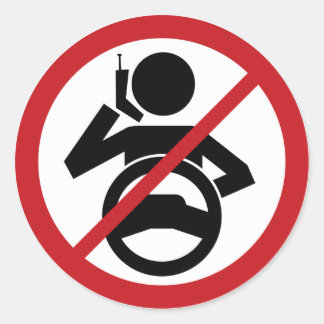 Adesivo Redondo Desligue e dirija