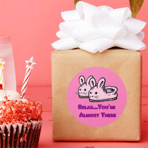 Adesivo Redondo Deslizadores bonitos, confortáveis do coelho de