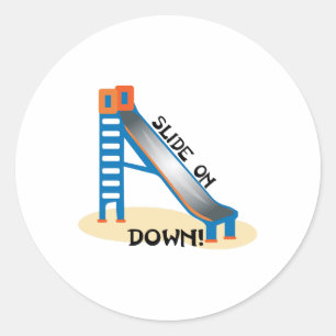 Adesivo Redondo Deslize sobre para baixo