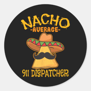 Adesivo Redondo Despachante de 911 médio Nacho Mensageiro Mexicano