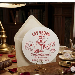 Adesivo Redondo Despedida de Solteira Personalizada em Las Vegas