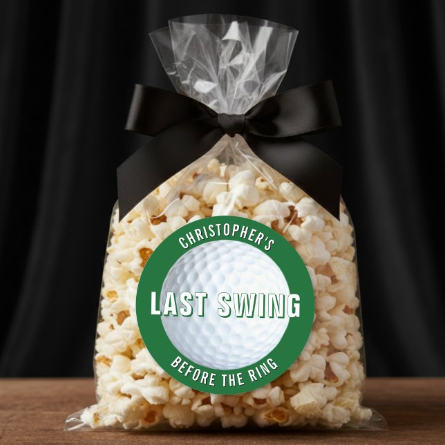 Adesivo Redondo Despedida de Solteiro de Golfe: Último Balanço Ant (Criador carregado)