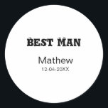 Adesivo Redondo Despedida de solteiro do padrinho adicionar nome d<br><div class="desc">projeto</div>
