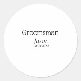 Adesivo Redondo despedida de solteiro padrinho adicionar nome mode