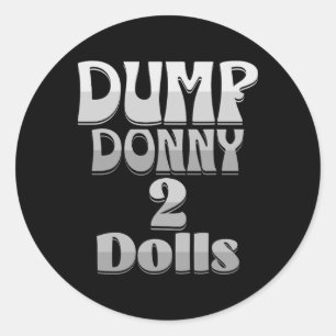 Adesivo Redondo Despejar Donny 2 Bonecas Duas Bonecas Tarifa Trump