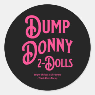 Adesivo Redondo Despejar Donny 2 Bonecas Duas Bonecas Tarifa Trump