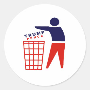 Adesivo Redondo Despeje Trump Pence - Anti-Trump -