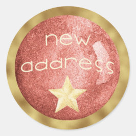 Adesivo Redondo Desperdício Movendo Novo Desperdício em Estrela de