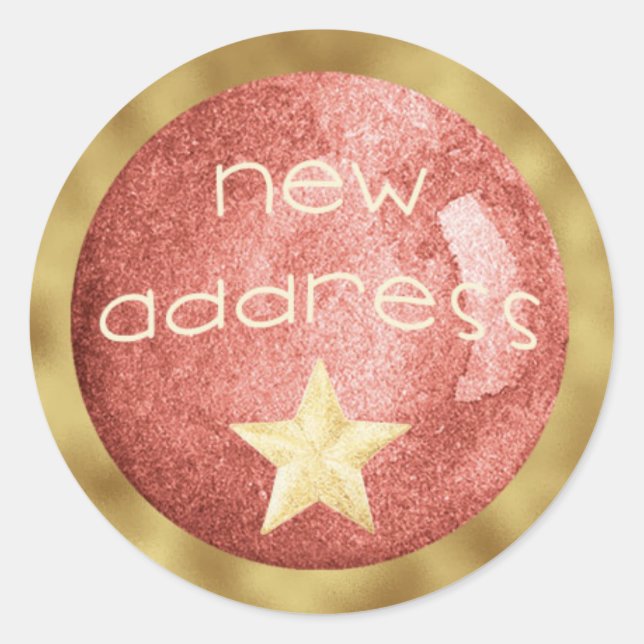 Adesivo Redondo Desperdício Movendo Novo Desperdício em Estrela de (Frente)