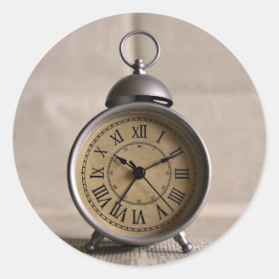 Adesivo Redondo Despertador com numerais romanos