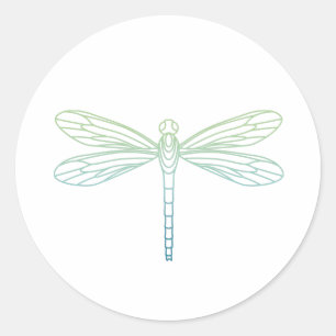 Adesivo Redondo Destaque da Dragonfly