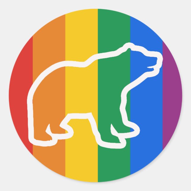 ADESIVO REDONDO DESTAQUE DE URSO BRANCO (Frente)