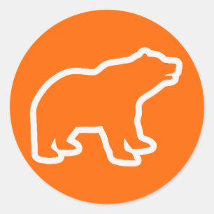 ADESIVO REDONDO DESTAQUE DE URSO BRANCO