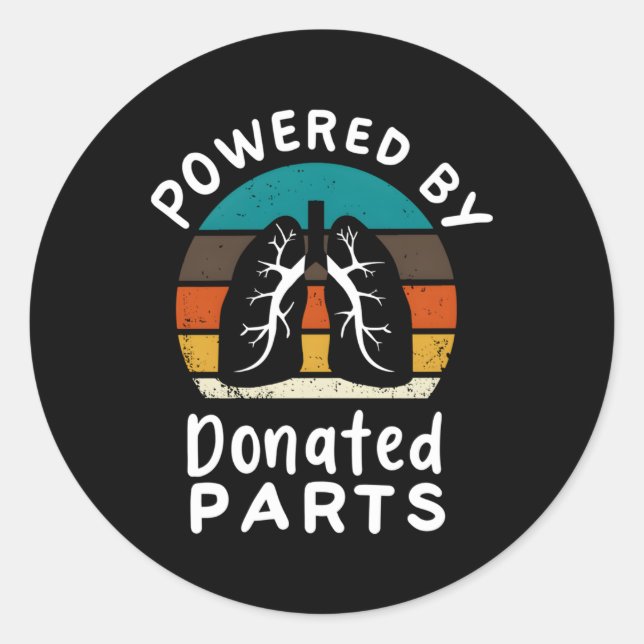 Adesivo Redondo Destinatário Do Órgão I Sobrevivente De Transplant (Frente)