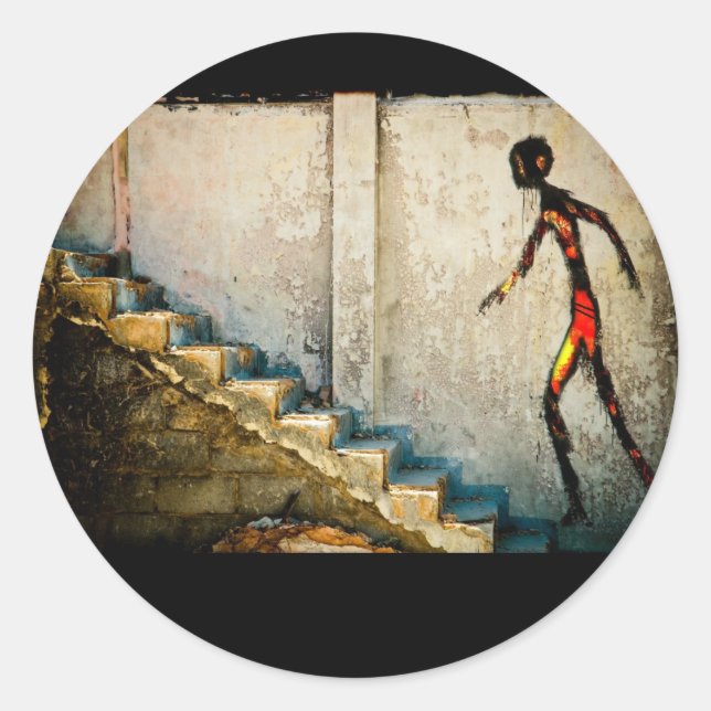 Adesivo Redondo destino começa (Frente)