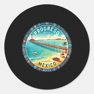 Adesivo Redondo Destino do Cruzeiro do México Progresso