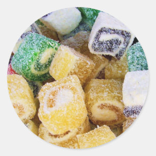 Adesivo Redondo Destino do partido do amor da paz da sobremesa dos