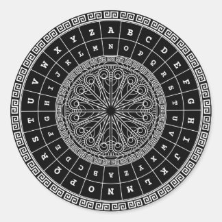 Adesivo Redondo Desvio César - Cifra ROT13