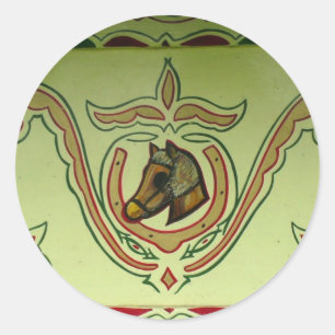 Adesivo Redondo Detalhe aciganado do vagão