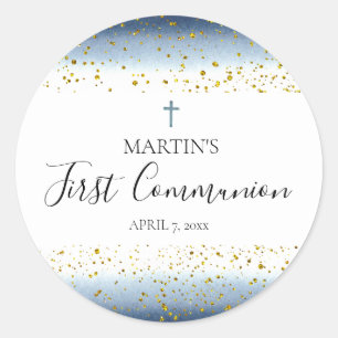 Adesivo Redondo detalhes das folhas de aquarela e FAUX Primeira Co