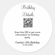 detalhes do aniversário de 15 anos modernos scan Q