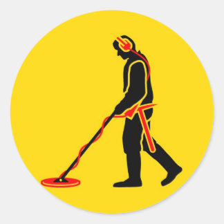 Adesivo Redondo Detecção de metal