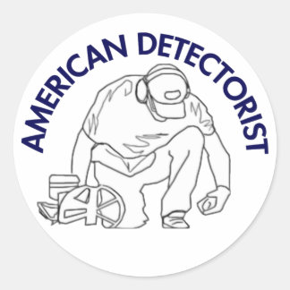 Adesivo Redondo Detector Americano Round Sticker