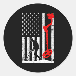 Adesivo Redondo Detector De Metais Para Detecção Da Caça Ao Tesour