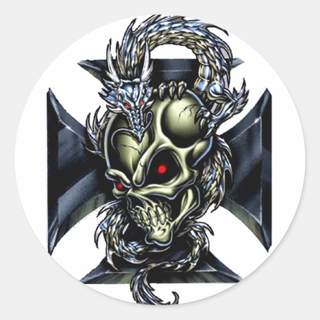 Adesivo Redondo Detentor de Dragões (Frente)