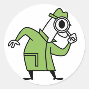 Adesivo Redondo Detetive