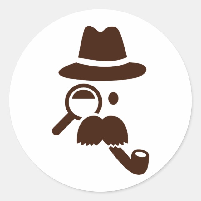 Adesivo Redondo Detetive (Frente)