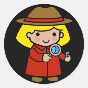 Adesivo Redondo Detetive Futuro / Cientista Forense / P.I.
