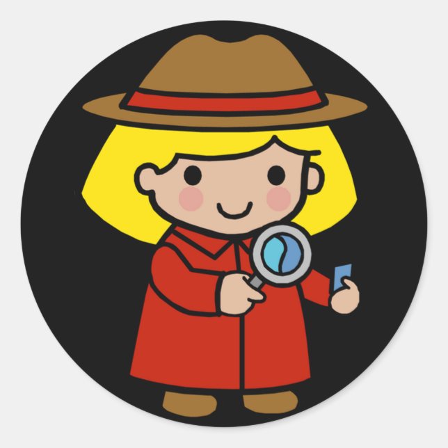 Adesivo Redondo Detetive Futuro / Cientista Forense / P.I. (Frente)