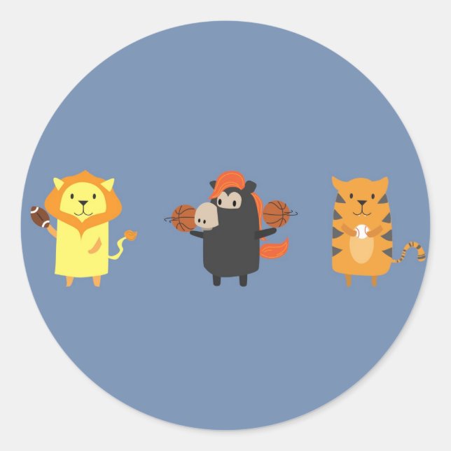 Adesivo Redondo Detroit mascot (Frente)