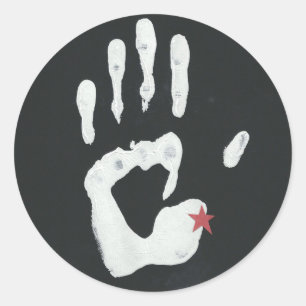 Adesivo Redondo Detroit Michigan Hand