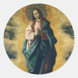 ADESIVO REDONDO DEUS ABENÇOE DA CONCEPÇÃO IMMACULAR